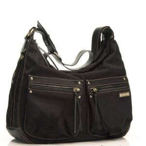 StorkSak Nylon Diaper Bag Black Emily Australia Nappy bag Stylish